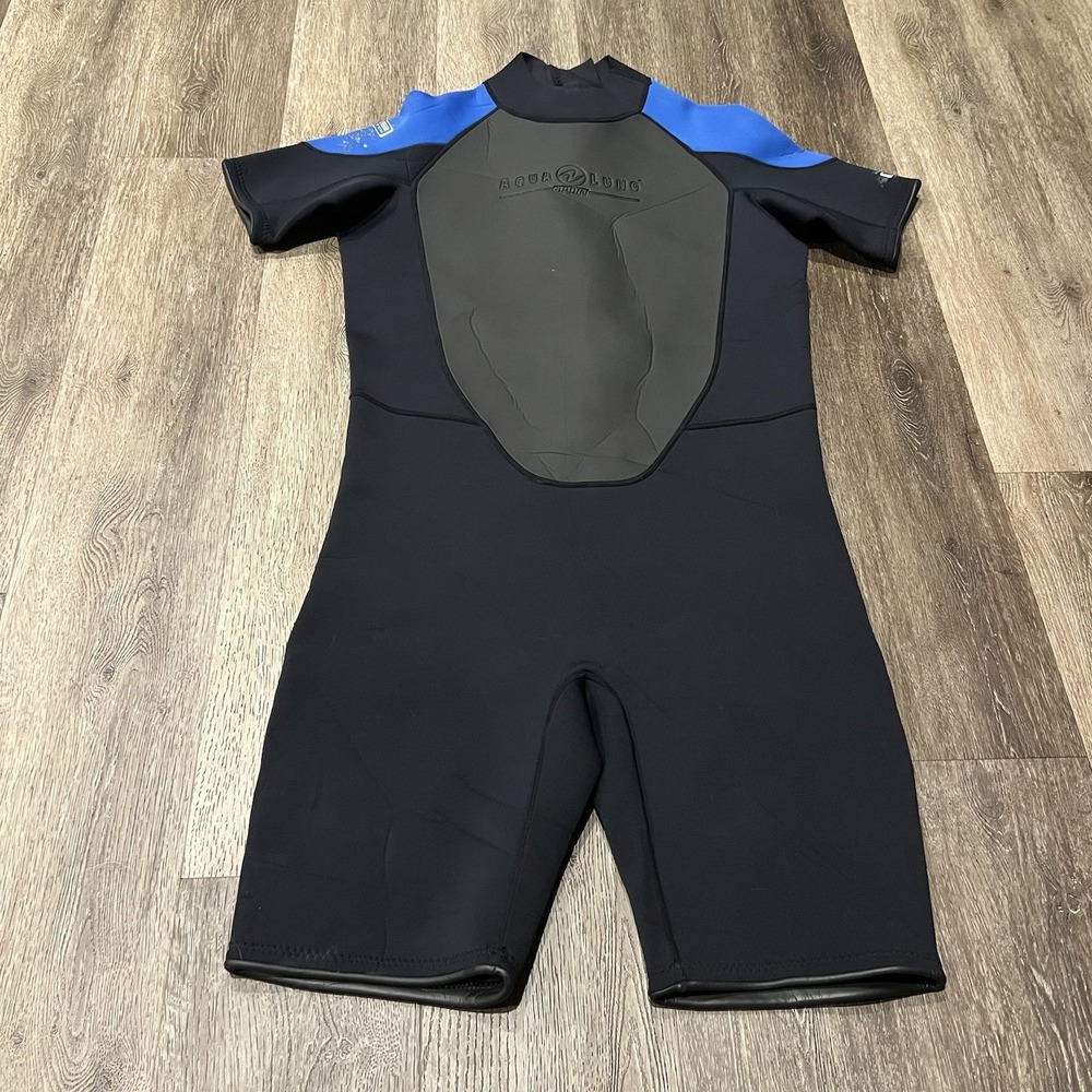 Aqua Lung Sport Plunge 3MM Shorty Wetsuit Men's Size 3XL Black Blue Gray Surf